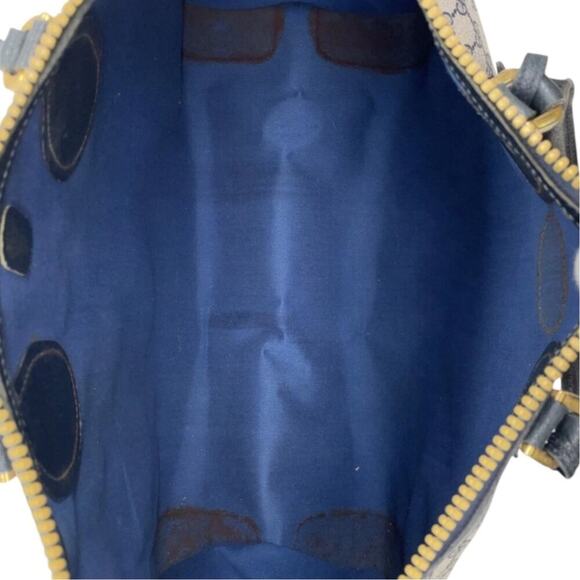 Gucci GG Supreme Vintage PVC  Leather Navy Boston Large Travel Weekender Bag - Picture 8 of 16